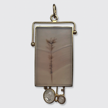 Load image into Gallery viewer, Modern Agate &amp; Moonstone Pendant