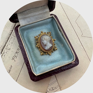 Victorian Miniature Cameo Brooch