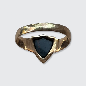 Victorian Bloodstone Shield Signet Ring