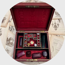 Load image into Gallery viewer, Red Jewellery Box, engraved &#39;Jan 17th 1888&#39;