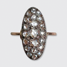 Load image into Gallery viewer, Victorian Oval Rose-Cut Diamond Cluster Ring