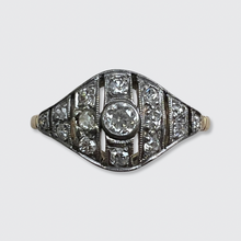 Load image into Gallery viewer, Art Deco Open-Worked Diamond Shield Ring