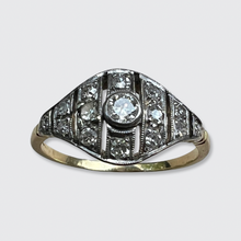 Load image into Gallery viewer, Art Deco Open-Worked Diamond Shield Ring