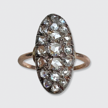 Load image into Gallery viewer, Victorian Oval Rose-Cut Diamond Cluster Ring