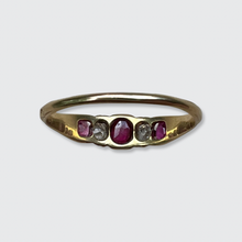 Load image into Gallery viewer, Ruby &amp; Diamond Five-Stone Ring