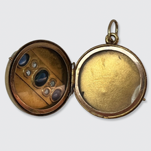 Load image into Gallery viewer, Round Sapphire &amp; Diamond Locket