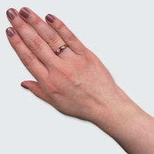 Load image into Gallery viewer, Ruby &amp; Diamond Five-Stone Ring