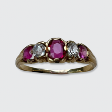 Load image into Gallery viewer, Ruby &amp; Diamond Five-Stone Ring