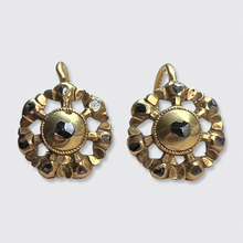 Load image into Gallery viewer, Spanish Rose-Cut Diamond Flower Earrings