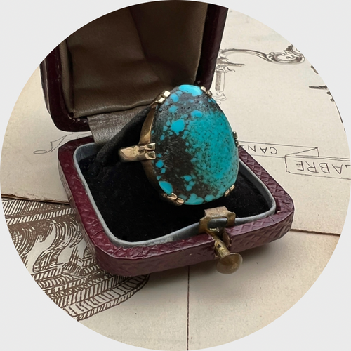 Vintage Turquoise Boulder Ring