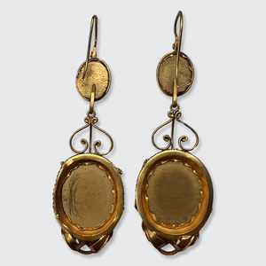 Pietra Dura Peony Rose 'Day to Night' Earrings