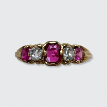 Load image into Gallery viewer, Ruby &amp; Diamond Five-Stone Ring