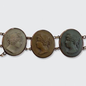 Grand Tour Lava Cameo Bracelet